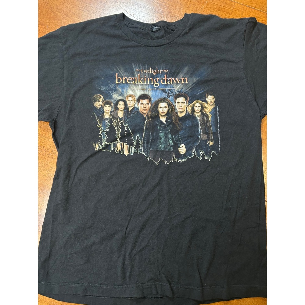 Summit Entertainment Twilight Breaking Dawn T Shirt Mens L Black Movie Promo Tee